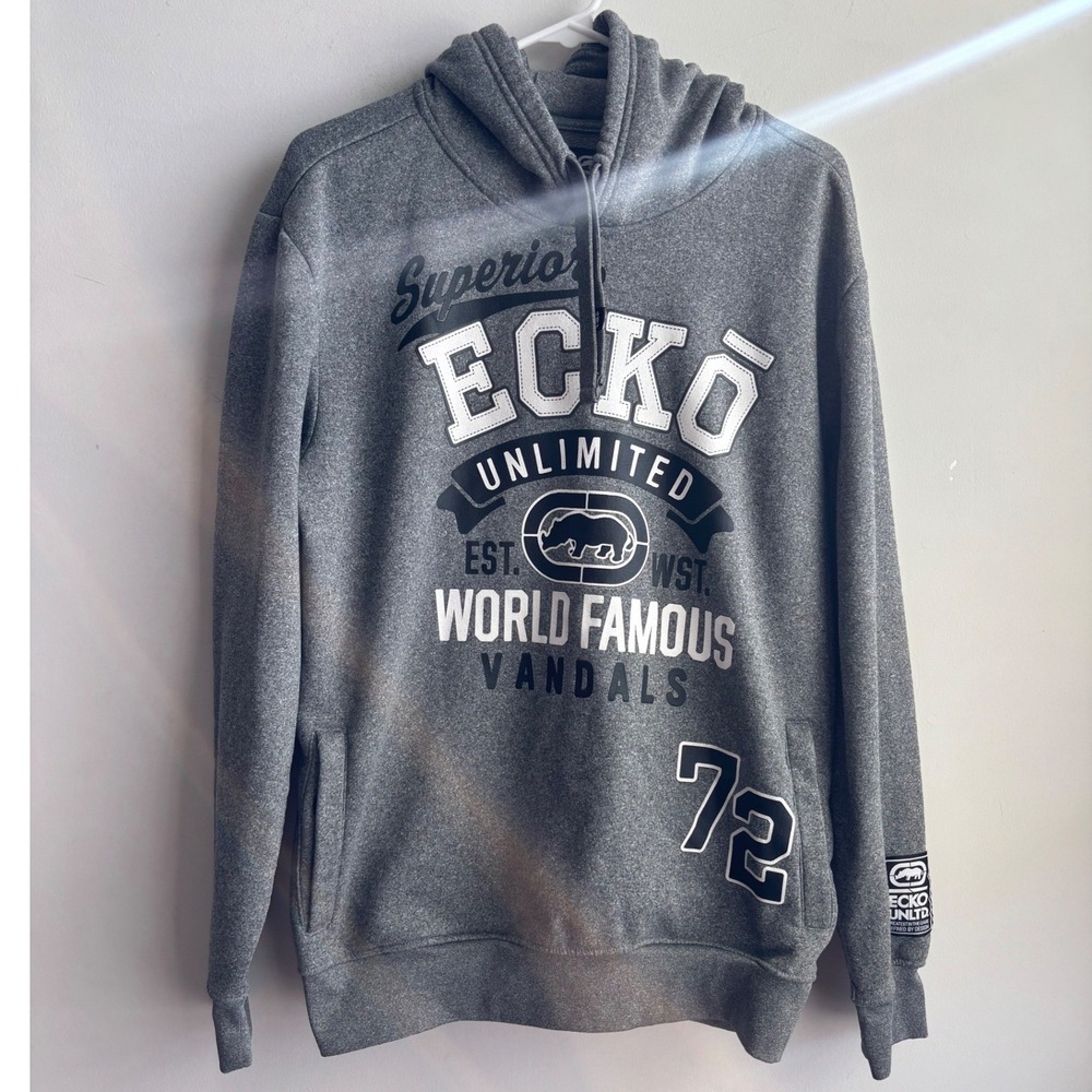 Ecko Unltd Gray Hoodie Mens Size M